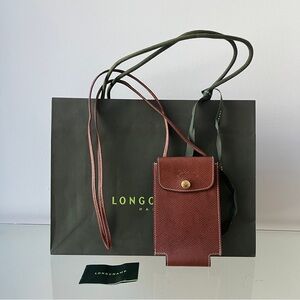 Longchamp Leather Crossbody Phone Purse